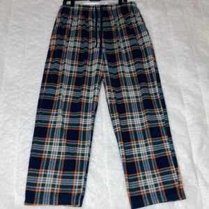 Cozy Blue and Orange pajama pants. Very thick fabric.
Elastic waistband.